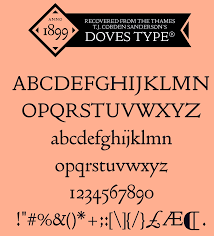 Beispiel einer Doves Type-Schriftart